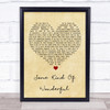 Michael Buble Some Kind Of Wonderful Vintage Heart Song Lyric Print