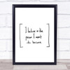Person I Want To Become Quote Print Poster Typography Word Art Picture