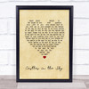 Ian Van Dahl Castles in the Sky Vintage Heart Song Lyric Print