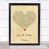 The Nolans Don?Æt Make Waves Vintage Heart Song Lyric Print
