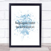 Power In Another Inspirational Quote Print Blue Watercolour Poster