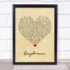 Benji Matthews Daydream Vintage Heart Song Lyric Print