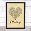 Christy Moore Beeswing Vintage Heart Song Lyric Print