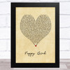 Bromheads Jacket Poppy Bird Vintage Heart Song Lyric Music Art Print