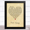 Chris Stapleton Fire Away Vintage Heart Song Lyric Music Art Print