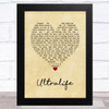 Oh Wonder Ultralife Vintage Heart Song Lyric Music Art Print