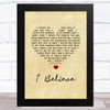 Robson & Jerome I Believe Vintage Heart Song Lyric Music Art Print