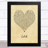 James Blunt Cold Vintage Heart Song Lyric Music Art Print