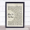 Blowin' In The Wind Bob Dylan Script Quote Song Lyric Print