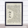 High & Dry Radiohead Script Quote Song Lyric Print