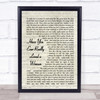Have You Ever Really Loved A Woman Bryan Adams Song Lyric Vintage Script Print