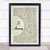 So Amazing Luther Vandross Song Lyric Vintage Script Quote Print