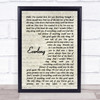 Everlong Foo Fighters Song Lyric Vintage Script Quote Print