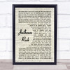 Elvis Presley Jailhouse Rock Vintage Script Song Lyric Quote Print