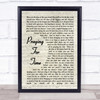 George Michael Praying For Time Vintage Script Song Lyric Quote Print