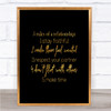 5 Rules Quote Print Black & Gold Wall Art Picture