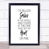 7.5 Billion Smiles Quote Print Poster Typography Word Art Picture