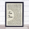 Red Hot Chili Peppers Scar Tissue Song Lyric Vintage Script Quote Print