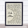 Foo Fighters I Am A River Vintage Script Song Lyric Print