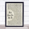 Rick Astley Never Gonna Give You Up Vintage Script Song Lyric Print