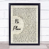 Backstreet Boys No Place Vintage Script Song Lyric Print