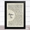 Tool Right in Two Vintage Script Song Lyric Music Art Print