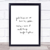 Small Things Together Quote Print Poster Typography Word Art Picture