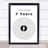 Lukas Graham 7 Years Vinyl Record Song Lyric Quote Music Print