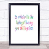 Addicted To The Feeling Rainbow Quote Print