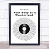 John Mayer Your Body Is A Wonderland Vinyl Record Song Lyric Wall Art Print