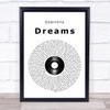 Gabrielle Dreams Vinyl Record Song Lyric Quote Print