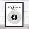 Staind It's Been A While Vinyl Record Song Lyric Quote Print