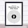 Westlife Seasons In The Sun Vinyl Record Song Lyric Quote Print