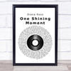Diana Ross One Shining Moment Vinyl Record Song Lyric Quote Print