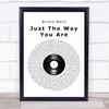 Bruno Mars Just The Way You Are Vinyl Record Song Lyric Quote Print