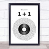 Beyonc?® 1+1 Vinyl Record Song Lyric Quote Print