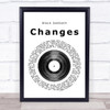 Black Sabbath Changes Vinyl Record Song Lyric Quote Print