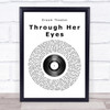 Dream Theater Through Her Eyes Vinyl Record Song Lyric Quote Print