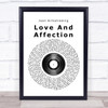 Joan Armatrading Love And Affection Vinyl Record Song Lyric Quote Print