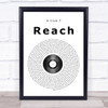 S Club 7 Reach Vinyl Record Song Lyric Quote Print