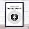 Dashboard Confessional Hands Down Vinyl Record Song Lyric Print