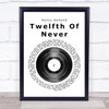 Donny Osmond Twelfth Of Never Vinyl Record Song Lyric Print