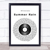 Whitesnake Summer Rain Vinyl Record Song Lyric Print