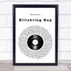 Ramones Blitzkrieg Bop Vinyl Record Song Lyric Print