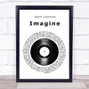 John Lennon Imagine Vinyl Record Song Lyric Print