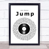 Van Halen Jump Vinyl Record Song Lyric Print