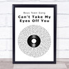 Boys Town Gang Can't Take My Eyes Off You Vinyl Record Song Lyric Print