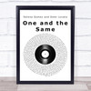 Selena Gomez and Demi Lovato One and the Same Vinyl Record Song Lyric Print