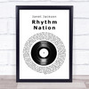 Janet Jackson Rhythm Nation Vinyl Record Song Lyric Print