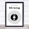 One Direction Strong Vinyl Record Song Lyric Print